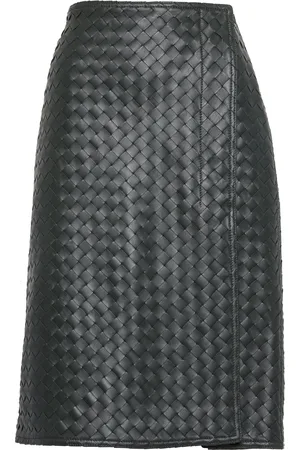 Bottega Veneta Intrecciato leather skirt
