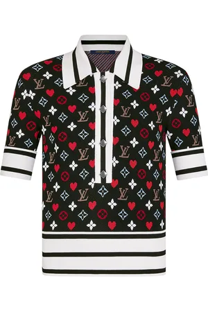 LOUIS VUITTON Game On Contrast Stripe Polo Top
