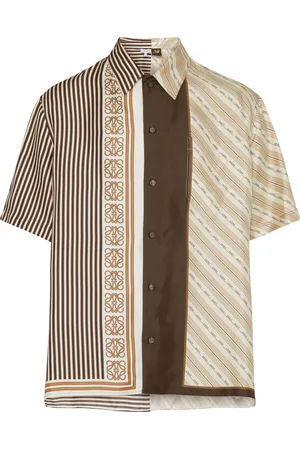 Loewe Short-sleeve shirt in silk with stripes