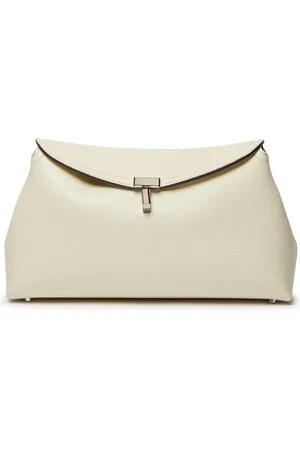 Totême T-Lock leather clutch bag