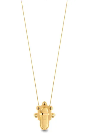 LOUIS VUITTON Trunk Lock Pendant Necklace and Brooch