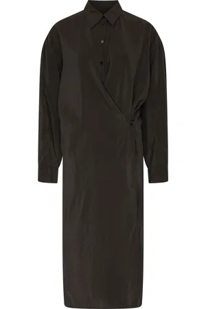 LEMAIRE Straight collar twisted shirt dress