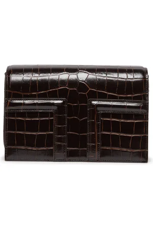 Totême Mini T-Flap croco-embossed bag