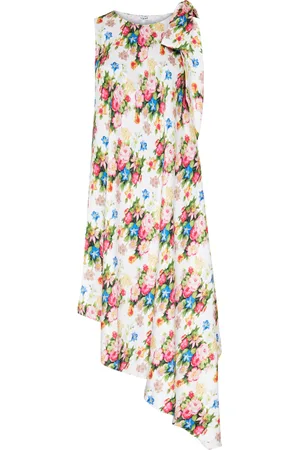 Loewe Asymmetrical floral print dress
