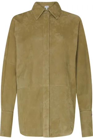 Loewe Draped suede shirt