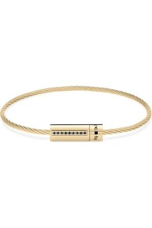 Le Gramme Le 9g cable bracelet set with diamonds
