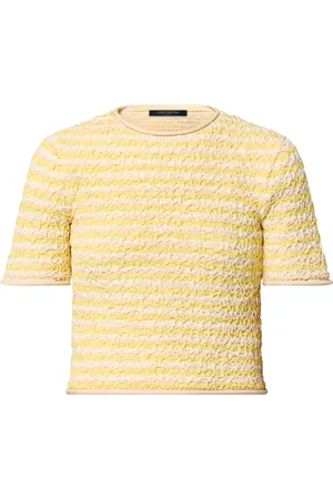 LOUIS VUITTON Crinkle Knit Striped Top