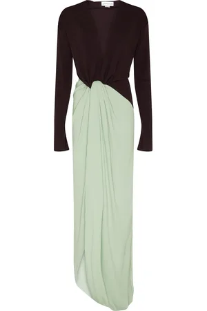 Victoria Beckham Long sleeve knot detail jersey dress