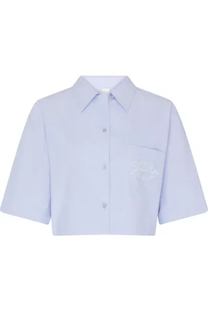 Givenchy Cropped shirt in cotton with medallion