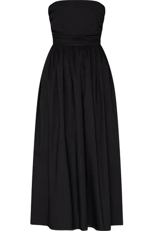 MATTEAU Strapless lace up dress