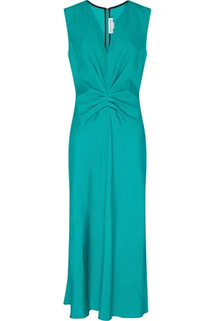 Victoria Beckham Sleeveless gathered waist midi dress