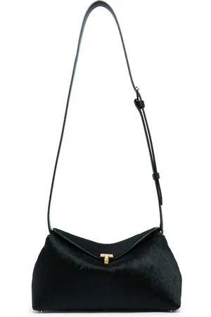 Totême T-Lock pony hair clutch