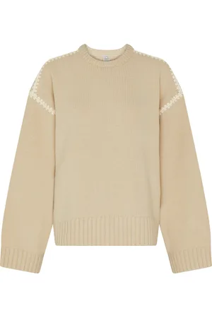 Totême Embroidered wool cashmere sweater