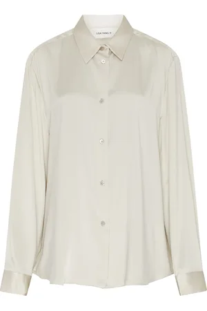 Lisa Yang Button-up long-sleeved silk shirt