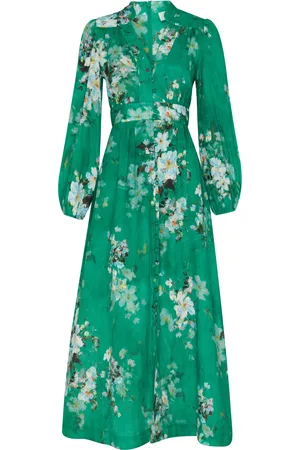 ZIMMERMANN Everley plunge midi dress
