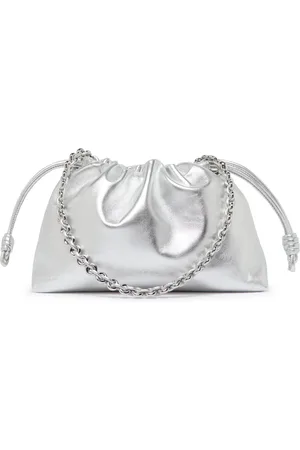 Loewe Flamenco metallic nappa calf leather clutch