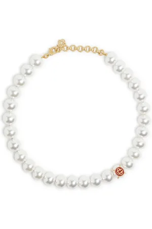 Casablanca Logo pearl necklace