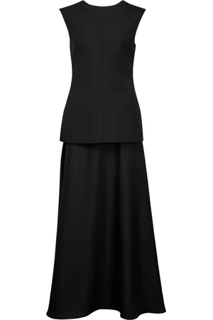 Rohe Open back dress with integrated silk skirt