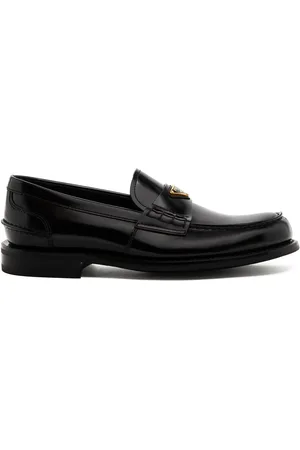 Prada Brushed leather loafers