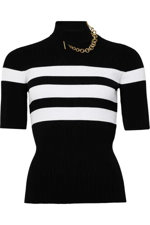 Jean Paul Gaultier The viscose knitted short sleeves pullover