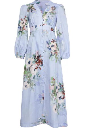 ZIMMERMANN Everley plunge midi dress