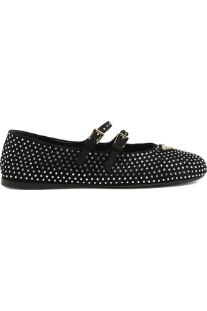 Prada Suede calfskin ballerinas with crystals