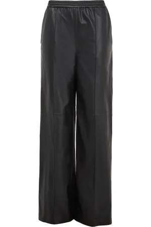 YVES SALOMON Straight nappa lambskin leather pants
