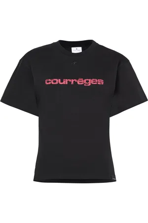 Courrèges Belted printed t-shirt