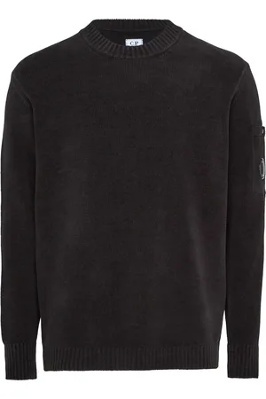 C.P. Company Lens round-neck cotton chenille sweater