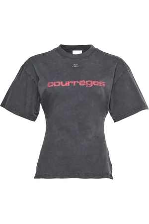 Courrèges Belted printed stone t-shirt