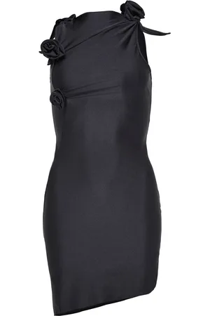 COPERNI Asymmetric flower mini dress