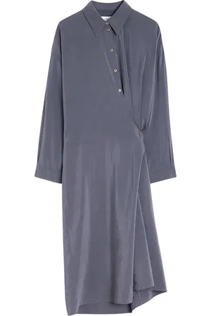 LEMAIRE Straight collar twisted shirt dress