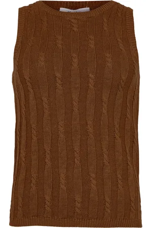 Max Mara Venusia linen knitted tank top