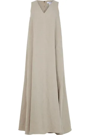 Max Mara Simeone flare linen maxi dress
