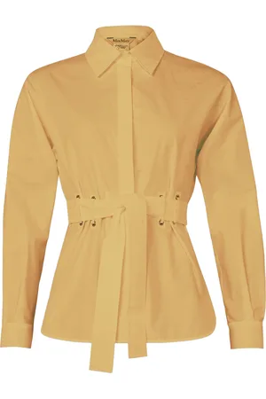 Max Mara Juglas cotton poplin shirt with belt