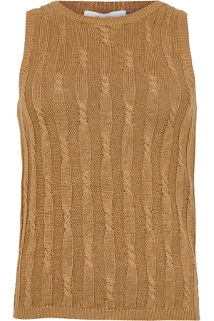 Max Mara Venusia linen knitted tank top