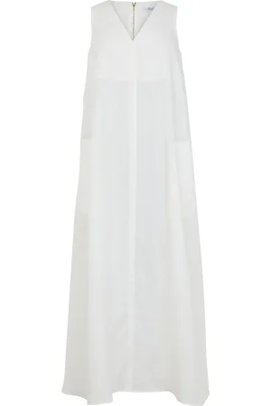Max Mara Simeone flare linen maxi dress