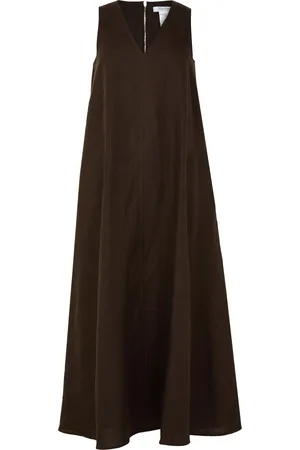Max Mara Simeone flare linen maxi dress