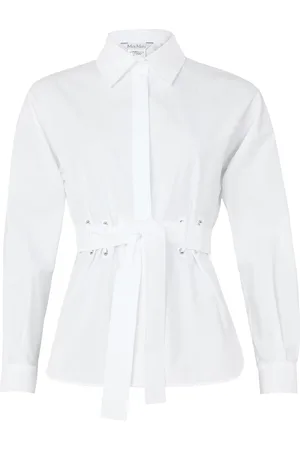 Max Mara Juglas cotton poplin shirt with belt
