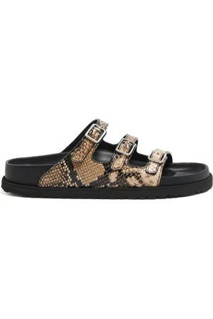 Birkenstock Florida snake leather sandals