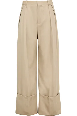Victoria Beckham Wide leg turn-up pants