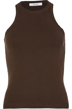 Max Mara Arnes cotton knitted tank top