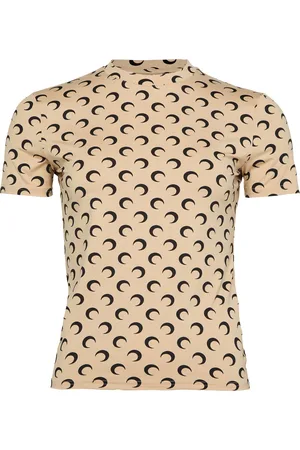 Marine Serre Recycled Moon jersey short sleeves top