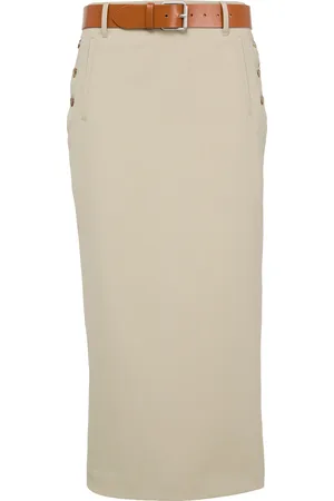Moschino Wool and cotton gabardine pencil skirt