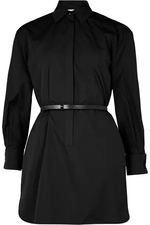 Max Mara Alcade cotton poplin shirt dress with leather belt