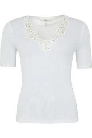 Chloé Lace top short sleeves in wool