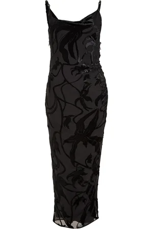 MUGLER Midi printed dress