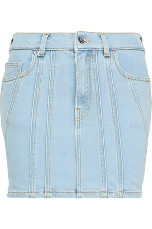 MUGLER Denim mini skirt