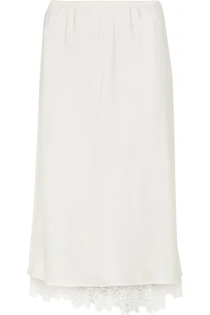 Rohe Lace-trimmed silk skirt