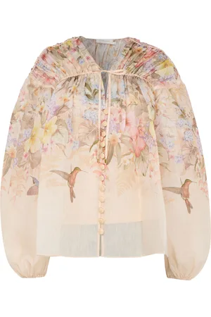 ZIMMERMANN Illuminate drawn long sleeves blouse